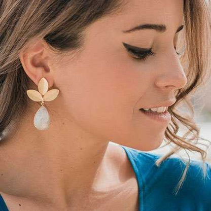Moonstone Lagoon Earrings