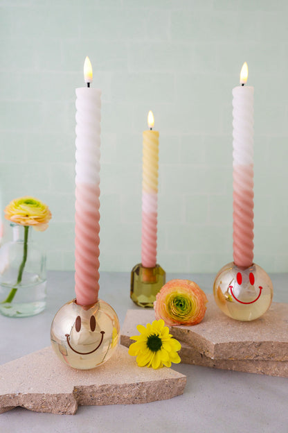 LED Swirl Candle Pastel - 1 piece