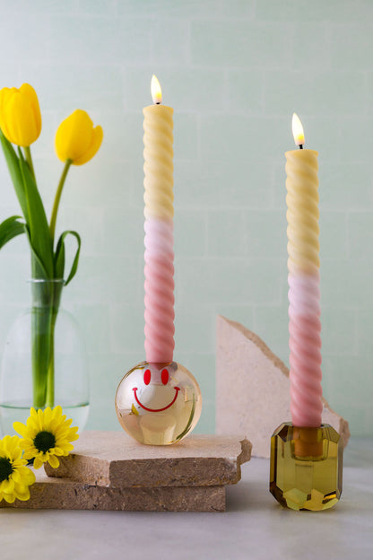 LED Swirl Candle Pastel - 1 piece