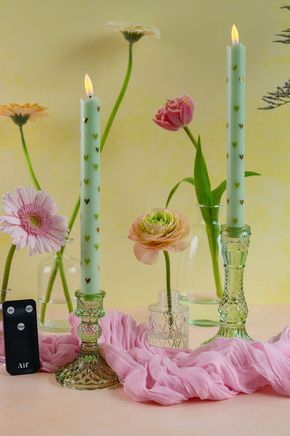LED Candle Set - Spring Green