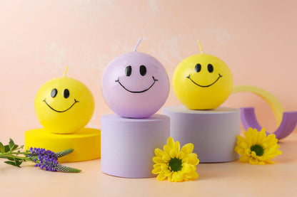Smiley Candle Yellow