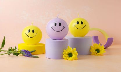 Smiley Candle Yellow