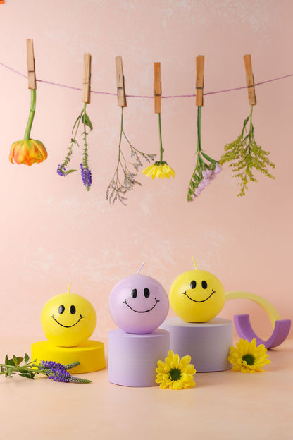 Smiley Candle Yellow