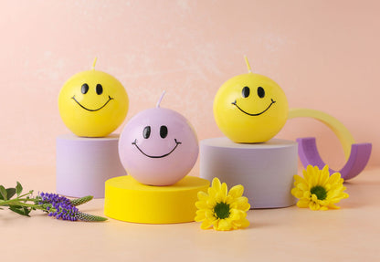 Smiley Candle Yellow