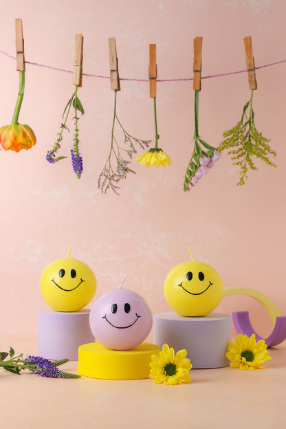 Smiley Candle Yellow