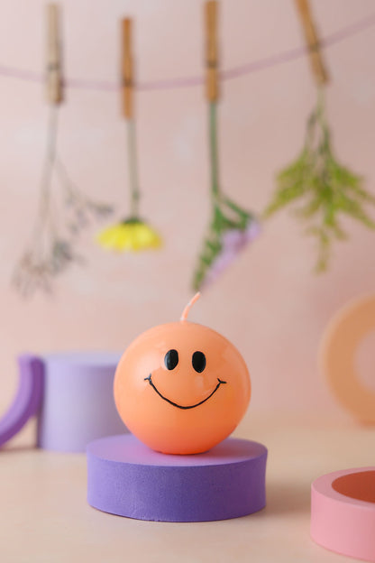 Smiley Candle Hot Orange