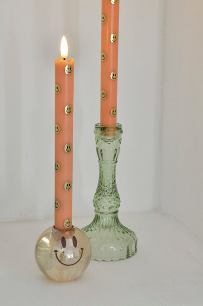 LED Pillar Happy Orange RC - Set of 2