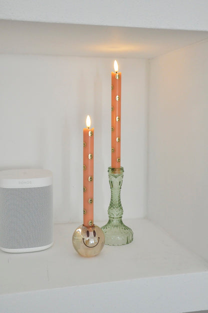 LED Pillar Happy Orange RC - Set of 2