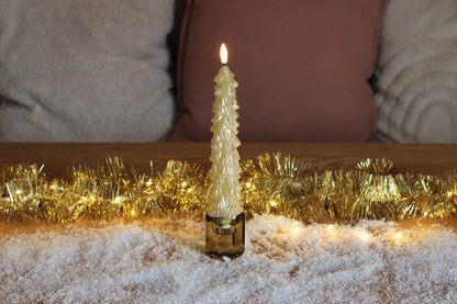 LED X-Mas Tree Candle Gold RC - 2er Set (Edition 2025)