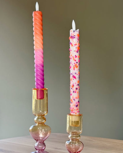 LED Swirl Candle Sunset - 1 piece