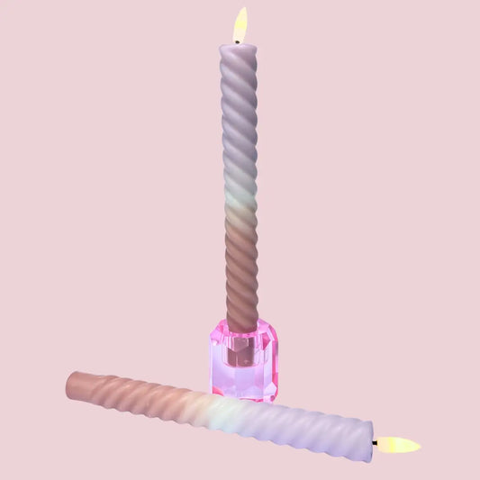 LED Swirl Kaars Lilac Sand - 1 stuks