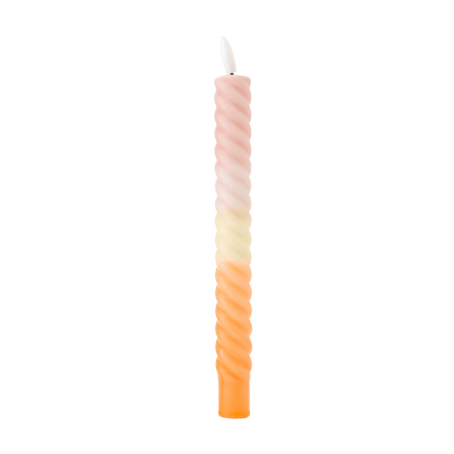 LED Swirl Candle Dusty Orange - 1 piece