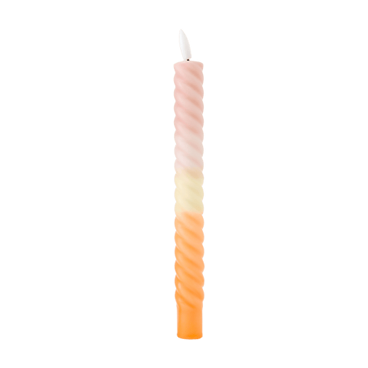 LED Swirl Candle Dusty Orange - 1 piece