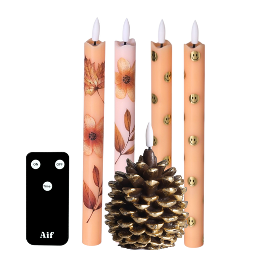 LED Kaarsenset – Happy Autumn Mix RC ( LET OP PRE-ORDER LEVERBAAR 30 NOV. )