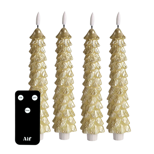 LED Kaarsenset X-MAS Gold RC