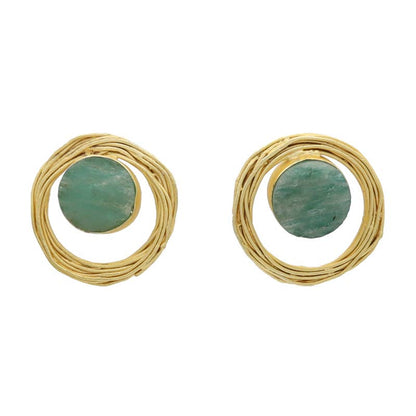 Eileen Amazonite Earrings Sea Green